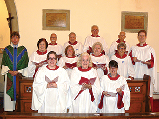 The newly-reformed St John’s Church Choir in their new robes. The newly-reformed St John’s Church Choir in their new robes.