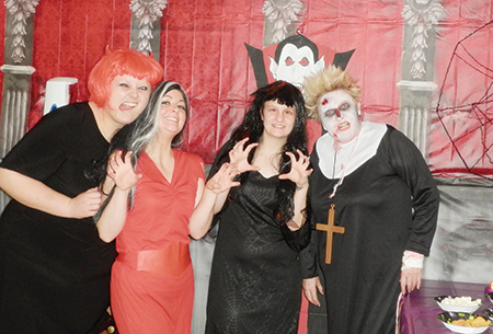Holly Lodge staff got into the Halloween spirit by donning spooky costumes. Hallowwen-2014-016