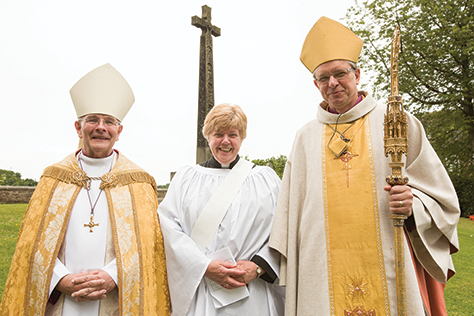 Reverend Linda Lindsay, pictured with Bishop of Durham, Paul Butler (right) and Bishop of Jarrow, Mark Bryant, was ordained as Deacon in a ceremony at Durham Cathedral.
