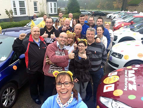 Driving instructors and their pupils gathered at the Eden Arms before their Big Learner Relay for Children in Need, adding to over £51,000 raised nationwide so far.  
