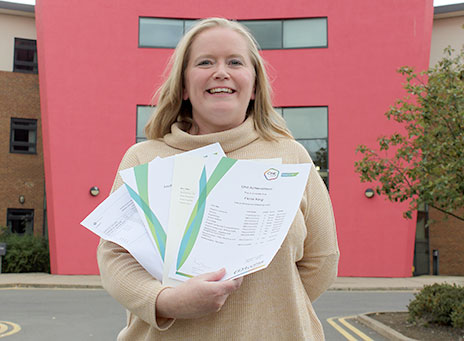 Fiona King celebrates with her clutch of distinctions as she prepares for her university challenge.