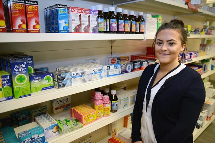 Stephanie Burrows is serving a Customer Services apprenticeship at M&M Pharmacies Stephanie Burrows is serving a Customer Services apprenticeship at M&M Pharmacies