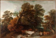 World famous masterpieces coming to Bishop Auckland Thomas Gainsborough RA (1727–1788), Wooded Landscape with a Milkmaid, Rustic Lovers, and a Herdsman c.1775–1777. Oil on canvas. © Private Collection, courtesy of The Auckland Project.