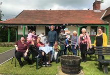 Sun comes out for Fun Day Chilton Mayor, Cllr Elizabeth Bruce (second from right) and other volunteers at this year’s Family Fun Day at the Miners Welfare Recreation Ground.