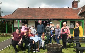 Sun comes out for Fun Day Chilton Mayor, Cllr Elizabeth Bruce (second from right) and other volunteers at this year’s Family Fun Day at the Miners Welfare Recreation Ground.