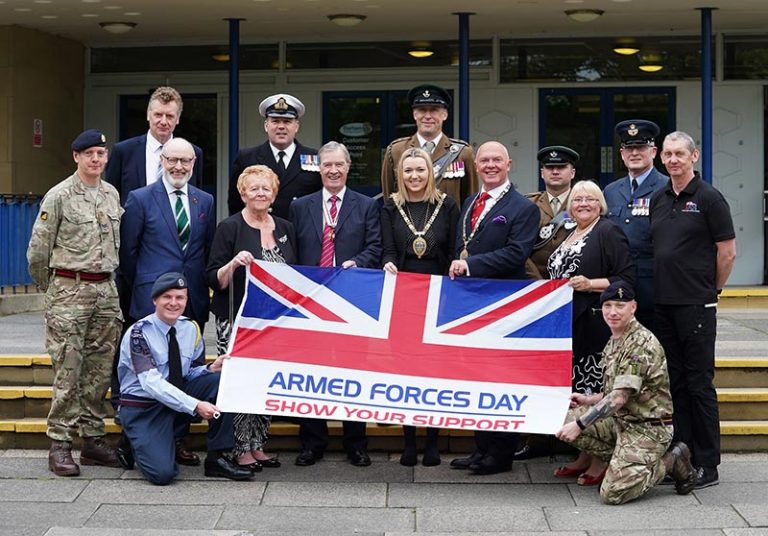 Flying the flag for the armed forces Flying the flag for the armed forces