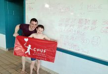 Jacob goes the extra mile Jacob with coach, Will Coulson and the details of his 2000m swim.