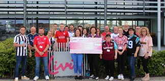 Local housing provider shows its colours for Bradley Staff at Livin raised funds for the Bradely Lowery Foundation by wearing their favourite football top to work.