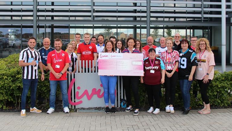 Staff at Livin raised funds for the Bradely Lowery Foundation by wearing their favourite football top to work.