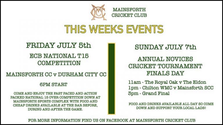 Mainsforth Cricket report