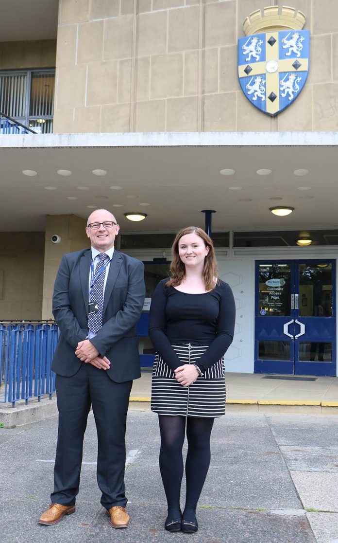 Harriet and her manager Ian Herberson, Durham County Council’s finance manager.