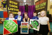 Spreading road safety messages with the help of a little magic