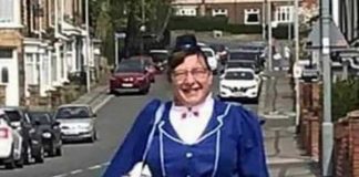 Jolly Holiday for Shildon’s children thanks to mystery Mary Poppins Mary Poppins delivering Easter goodies to Shildon's children.