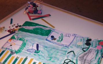 Ferryhill drawing and egg competition winners Five-year-old Harrison Lee's winning drawing of his favourite Ferryhill park.