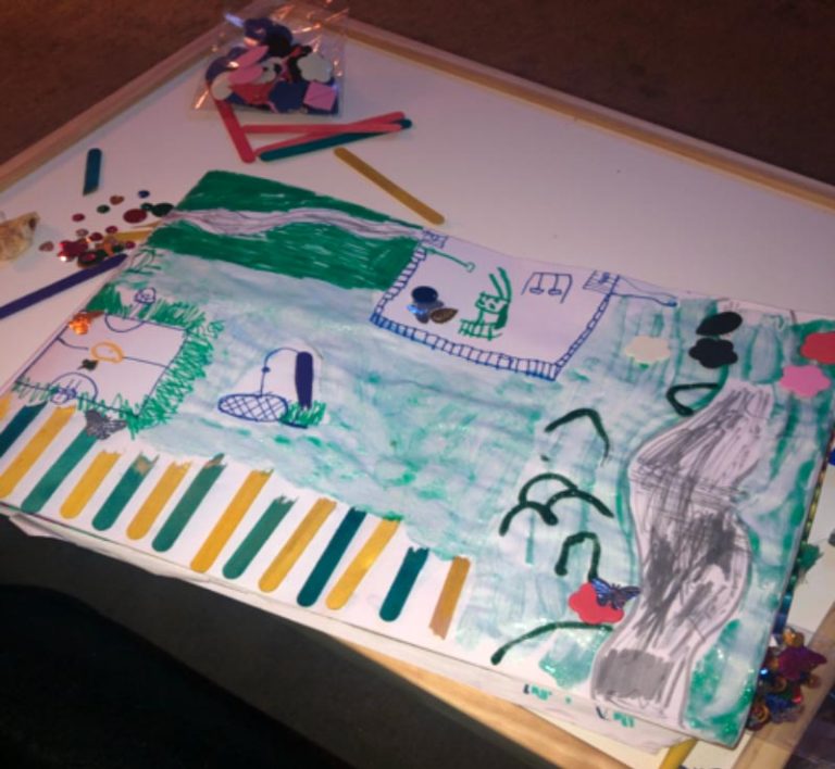 Five-year-old Harrison Lee's winning drawing of his favourite Ferryhill park.
