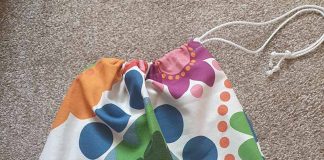 Learning Curve donate iPads and PPE to hospitals trust A scrub bag, made by Learning Curve tutor, Rebecca Pattinson.