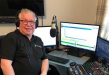 Bishop FM volunteers remain on air thanks to Town Council grant Bishop FM Saturday Brunch presenter, Peter Rush in his home studio
