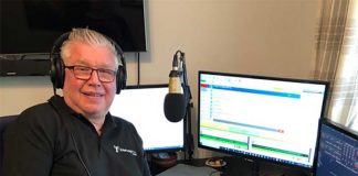 Bishop FM volunteers remain on air thanks to Town Council grant Bishop FM Saturday Brunch presenter, Peter Rush in his home studio