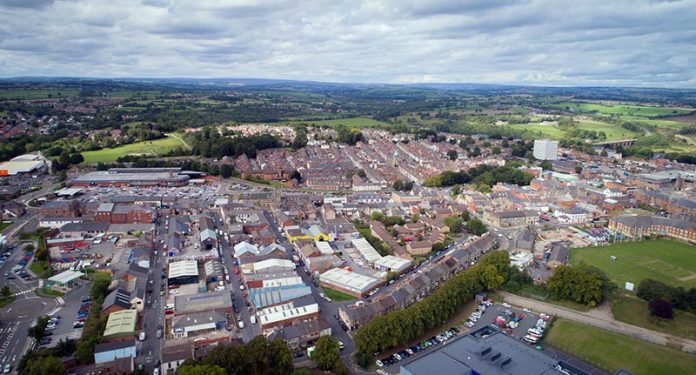 Aerial view of Bishop Auckland Aerial view of Bishop Auckland