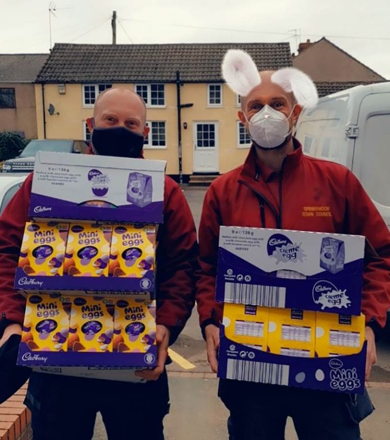 Spennymoor Town Council gift Easter eggs