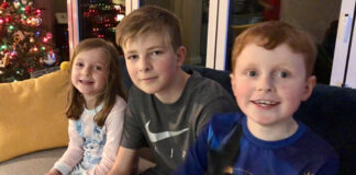 William takes on world’s fastest zipline to raise funds for Louis William, centre, with his sister, Lottie (6) and his brother, Louis (10), who has Becker muscular dystrophy