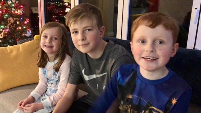 William, centre, with his sister, Lottie (6) and his brother, Louis (10), who has Becker muscular dystrophy William, centre, with his sister, Lottie (6) and his brother, Louis (10), who has Becker muscular dystrophy