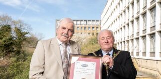 Chairman’s Medals for dedicated sports volunteer and retired GP Retired GP Robert McManners accepts his award