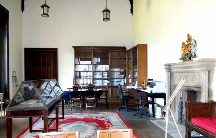 brancepeth-library-room Lord Boyne’s former Billiards Room now contains the collection of the Brancepeth Archive and History Group.