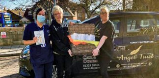 Neonatal Angels Neo Natal Sister Kayleigh Hutchinson with Julie Errington and Joanne Suddick from The Angel Trust Bishop Auckland