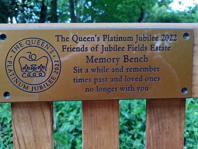 jubilee-bench The memory bench offers a place to think about those we have lost.