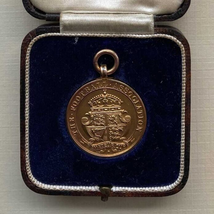 bishops-medal The medal was donated by Cathy Robertshaw, granddaughter of Raymond Bryan who played in the 1934/5 cup final against Wimbledon.