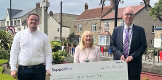 Annual Senior Citizens Trip Cheque presented
