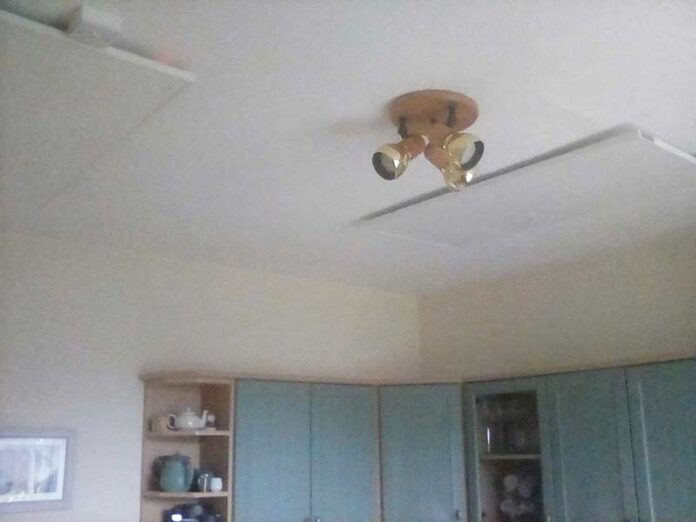 Far infrared panels installed on the ceiling.