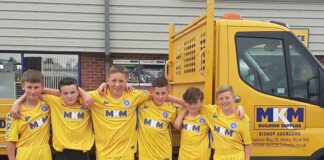 South West Durham Juniors FC The U14s away kit has been sponsored by MKM Bishop Auckland.