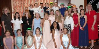 Thornhill Year 6 Leavers Prom Mrs Jones and Miss Overfield pictured with the leaving year 6 class.