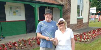 John and Marcia win croquet Hi-Lo