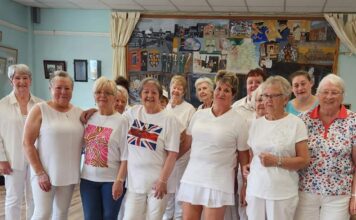 Line dancers serve up a Wimbledon celebration