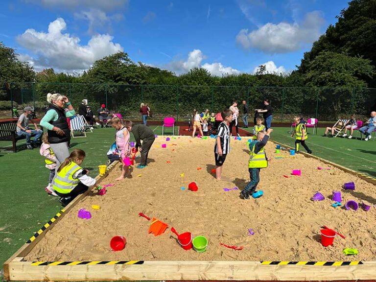 Giant Sandpit brings beach to Shildon Giant Sandpit brings beach to Shildon