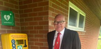 Town Council installs defibrillator at Mainsforth Sports Complex