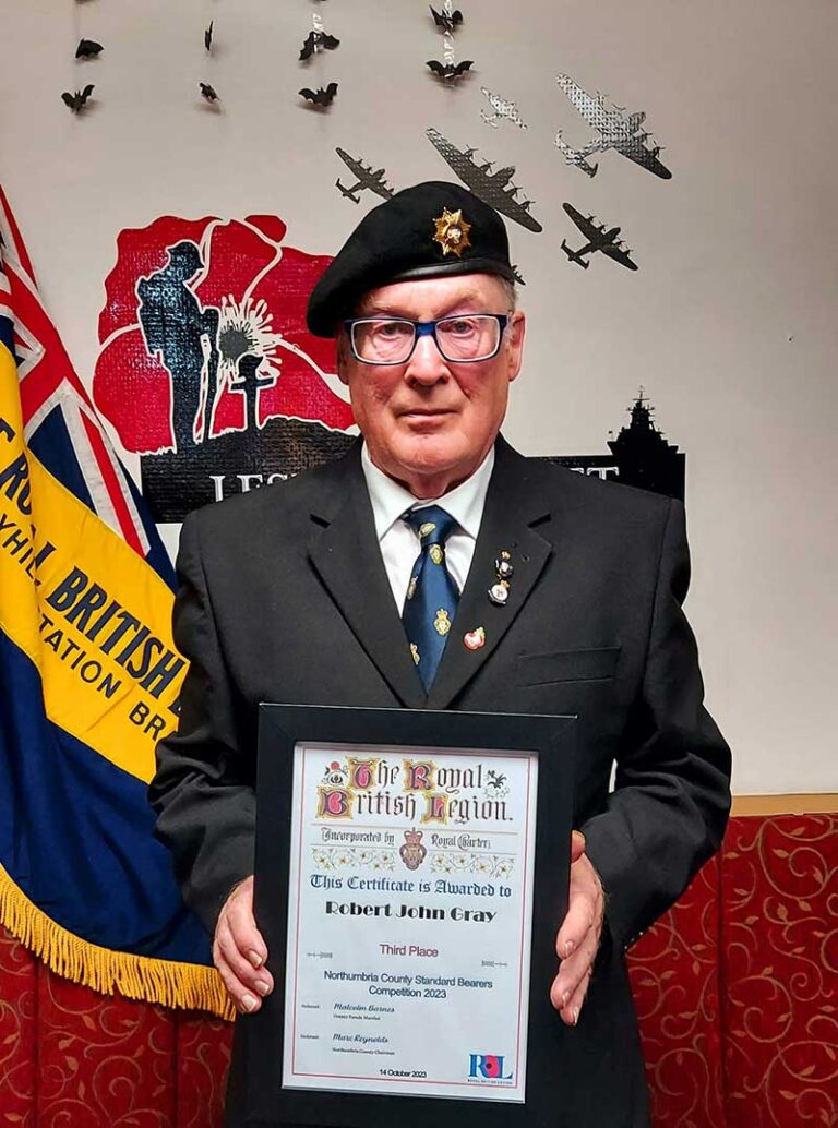 Robert sets the Standard for Ferryhill Station RBL Robert sets the Standard for Ferryhill Station RBL