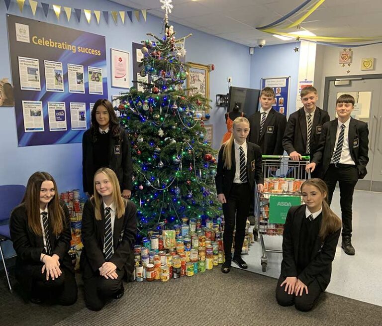 Foodbank collection at King James I Academy Foodbank collection at King James I Academy