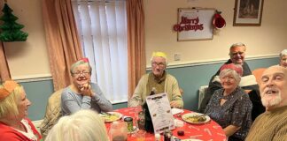 Hirst Court enjoy Christmas lunch
