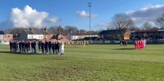 Shildon close gap as leaders falter Players past and present join in a minute's applause for Lee Hainsworth.