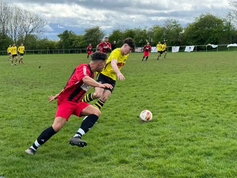 Athletic return to winning ways: match action against West Auckland Reserves.
