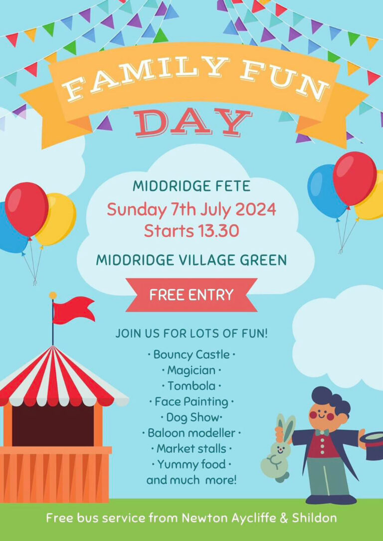 Middridge fete and family fun day Middridge fete and family fun day