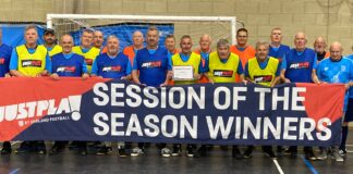 Walking football squad receive FA Award