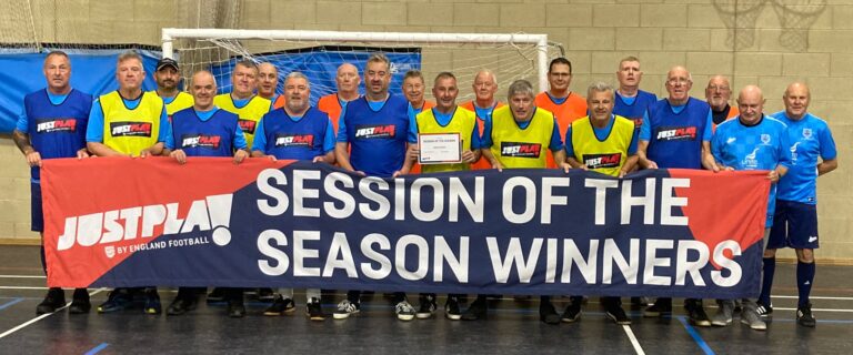 Walking football squad receive FA Award Walking football squad receive FA Award