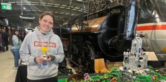 Lego models on display at Locomotion