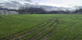 Community football pitch badly damaged by vandals