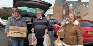 Councillors in foodbank donation